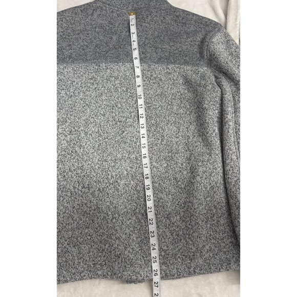 Mens Full-Zip Grey George Fleece Jacket Chest & Side Zipper Pockets SizeL(42-44) - Picture 13 of 13
